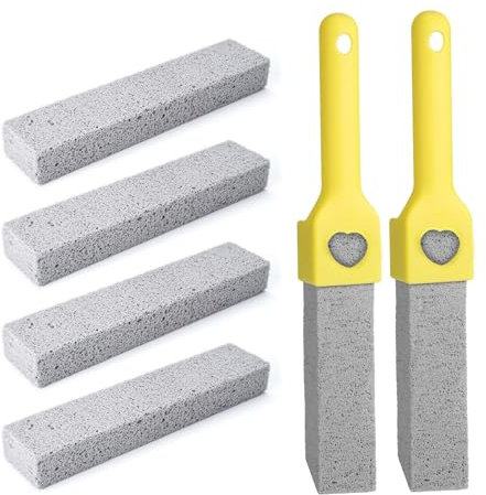 Pumice Stone for Toilet Cleaning, 6 Pcs Toilet Pumice Cleaning Stone Cleaner Sticks with Handle for Toilets Bowl Stains Bathroom
