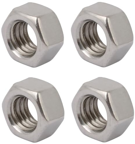 TA-VIGOR 4Pcs Hex Nuts, 3/8-16 UNC Self Locking Nuts, 304 Stainless Steel Insert Lock Nut for Bolts, Hexagon Nutstones for Lock Washers, Bolts, Screws