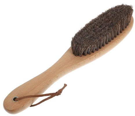 TOYANDONA Rosshaar Bürste für Pferde Möbelbürste aus Rosshaar Fusselbürste mit Holzgriff Anzugreinigungsbürste Mantelreinigungsbürste Weicher Fusselentferner Pferdehaar Bürste für Fellpflege