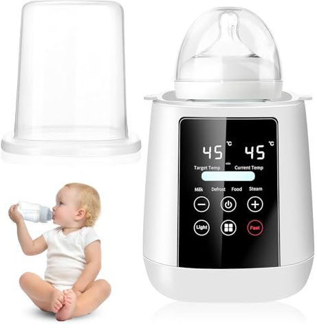 Anluomafuy Calentador de Biberones con Esterilizador, 6 en 1 Calientabiberones Multifunción, Calienta y Descongela Biberones, Calentador de Alimentos para Bebés, Calentador Biberones Portatil