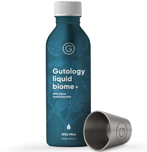 Gutology Microbiome-Friendly Mouthwash with Hydroxyapatite & Prebiotics - Liquid Biome+ Oral Rinse | Alcohol-Free & Fluoride-Free, 3-Month Supply