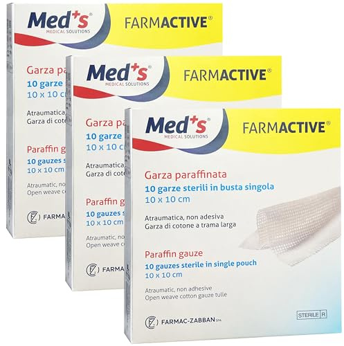 Garza Paraffinata sterile 10x10 cm 30 Pezzi in confezione singola