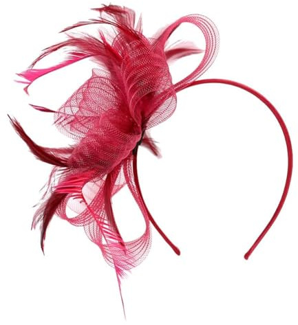 Gacqpli Fascinator Hårband | Vintage Hårband | Hår Accessoarer Små Hattar i Nät för Utomhus Flickor och Kvinnor Daglig Användning Festival Sammankomster Kostym Bröllop Eftermiddagste