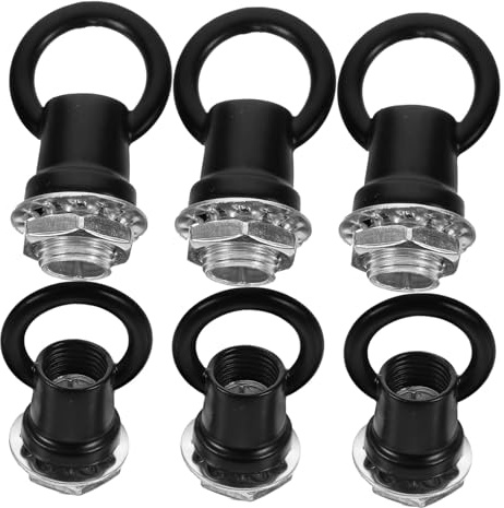 HAMPPLIES 6 piezas Tuercas de Ojo Roscadas para Techo Ganchos de Carga para Lámparas y Candelabros Accesorios de Iluminación Resistentes para Hogar Oficina y Proyectos DIY