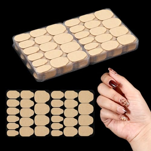 630 PCS Nail Adhesive Tabs for Press On, 15 Size Waterproof Nails Adhesive Tabs Extra Strong, Ultra-Thin Press on Nail Glue Stickers
