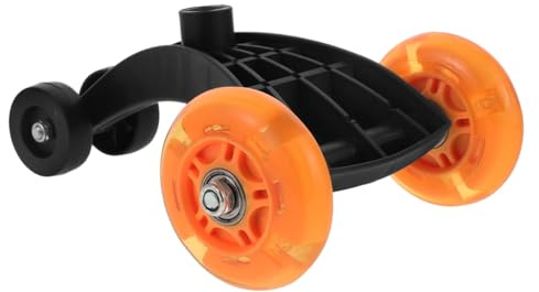 BESPORTBLE Kinderwagen Ersatzteile Vordere Schwenkbare Räder für Wiggle Car Geräuschreduzierende Robuste Kunststoffrollen Stabile Konstruktion Einfache Montage Orange Leuchtende Vorderachse