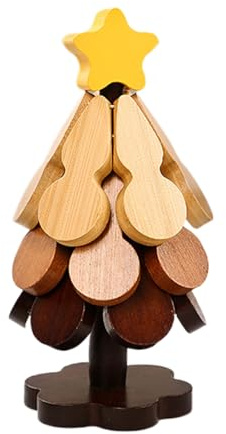 Sottopentola pieghevole in legno, resistente al calore, con supporto, per caldi, pentole, ciotole, teiere, natalizi