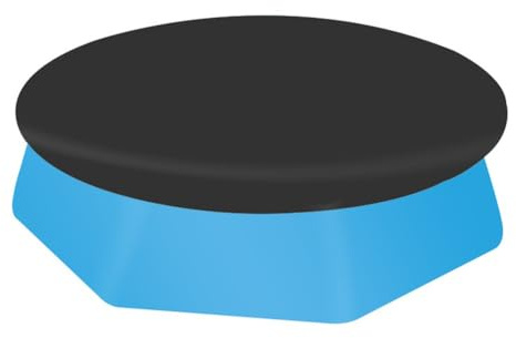 Lawnoval Copertura per piscina rotonda gonfiabile per piscine fuori terra, 183 cm, 244 cm, 305 cm, 366 cm, per piscine fuori terra, 183 cm, colore nero