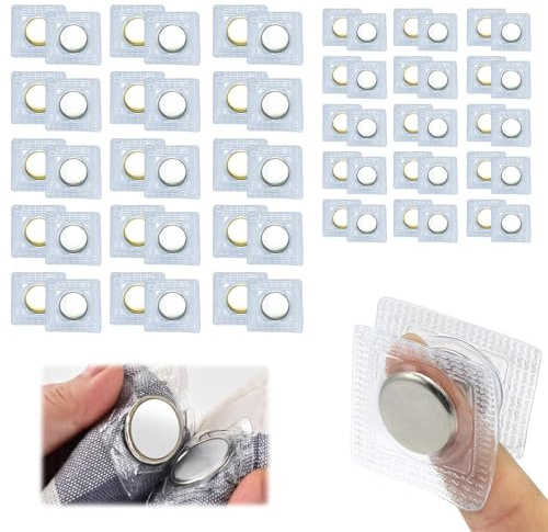 30 Paar Magnetverschlüss, Versteckter Magnete zum Einnähen, PVC Nähen Magnet Knopf, Magnetverschluss Tasche, Unsichtbare Magnetknöpfe zum Annähen zum Nähen für Handtaschen Kleidung Lederhandwerk