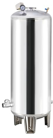 42 Gallon Well Pressure Tank, 304 Stainless Steel Well Pump Pressure Tanks with 1 NPT Port & Check Valve/Water Tank Systems, for Home Farm Staircase Garden Kitchen