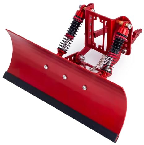 ZubehöR Teile Rc Für Trx4m Für Bronco Für Defender Für Scx24 1/18 1/24 CNC Gefräste Aluminium Schneepflug Einstellbare RC Crawler Auto Upgrade(Red)