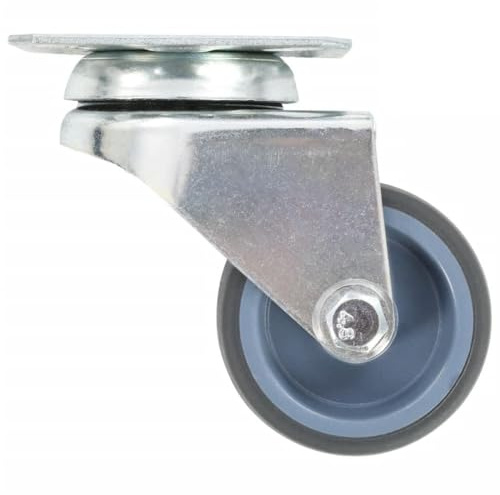 Augerlite 16 st. styrhjul med tvillinghjul 50 mm av TPR-gummi och galvaniserat järn, kan belastas upp till 100 kg, perfekt för verkstad, lager, transportvagn och industrianvändning