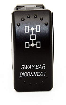 4X4 Allrad Differenzial - Sway Bar Diconnect JJ38 - Symbol Kippschalter Wippschalter Schalter Auto Boot KFZ LKW Licht 12V 24V