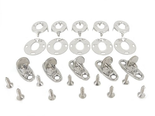 BPS A4 894-897 R00 Kit de fixation bouton tournant en acier inoxydable 316 6 mm avec deux bases de trous