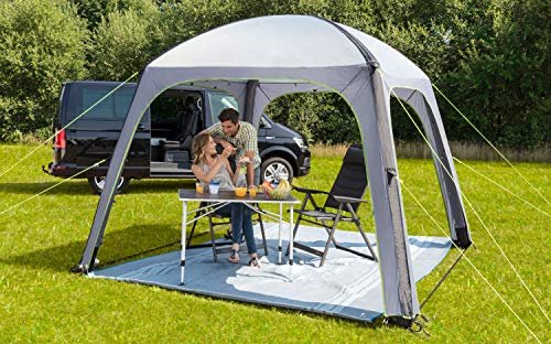 BERGER Pavillon Gazebo Air Deluxe │ 3mx3m UV50+ grau aufblasbares Partyzelt Luftzelt Luftpavillon zum Camping oder als Garten Pavillon 3x3 Meter │ inkl. Tragetasche und Luftpumpe, WS 3000mm