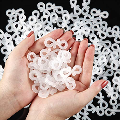 Blulu Bulk Christmas Light Clips Durable Mini Gutter Hang Hooks Plastic S Clip Hooks Outdoor Light Clips for Gutter and Shingles for Xmas Decoration Outside Icicle String Lights
