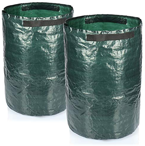 com-four® 2X Saco de Plantas para Papas - Saco de Plantas de Papa - Saco de protección de Plantas Verdes con Asas y Agujeros de Drenaje - Aprox.35 x 45 cm
