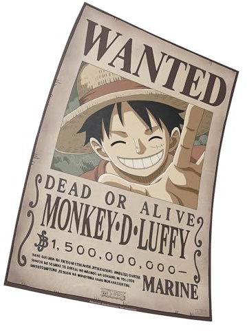 Tainsi One Piece – Wanted Luffy New – Juliste Poster – 28 x 43 cm