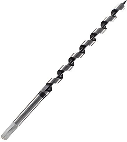 Muretnze 12 Inch Long Auger Drill Bit 9/16 Inch Diameter Ship Auger with Hex Shank 3/8 Inch for Wood, Extra Long Drill Bits Brad Point Augers Drill Bits for Soft and Hard Wood, Plastic, Drywall.