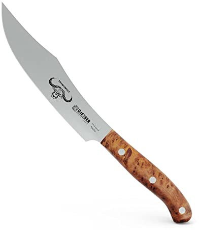 Giesser depuis 1776 - fabriqué en Allemagne - Couteau de préparation 16 cm Tree of Life,PremiumCut Veggie No 1,couteau de cuisine,Thuja, manche en bois,inoxydable,couteau à griller allemand tranchant