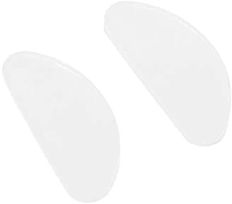 20 Paar D-förmige selbstklebende Silikon-Nasenpads Brillen-Nasenpads Kissen Anti-Rutsch-Kleber zum Aufkleben für Vollrandbrillen Sonnenbrillen (Transparent 19 * 8 * 1 mm)