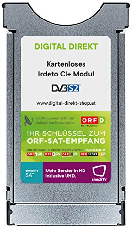 ORF DIGITAL DIREKT CI+ SAT - Módulo sin tarjeta con descodificación integrada para ORF y simpliTV SAT (no necesita tarjeta)