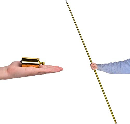Magic Pocket Staff Metal Appearing Cane with Video Tutorial Link Magic Wands for Magician Stage Close-up Magic Tricks Pocket Staff Magic Staff Accessories Props Illusion