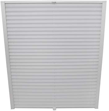 ondeco Dachfenster Plissee zum Bohren passend für Velux Fenster Plisseerollo Faltrollo verspannt Zubehör Weiß M06 - B: 61,4cm x H: 94cm