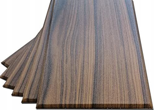 DECCART - Wandpaneele 100x16,7 cm - Panel wand - Paneele - Wandverkleidung innen - Deckenverkleidung - Wandplatten aus Polystyrol - Holzoptik Platten - wall panel - 60 Stück - 10m² - Braun Holz