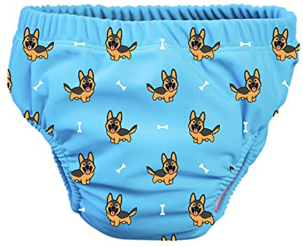 PSS! | Costume Contenitivo Bambino, Pannolino Costumino Neonato, Mare e Piscina, Stampa Blue Bubi, Taglia S, Made in Italy