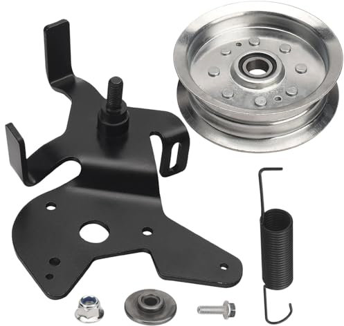 LIZEWEI GY20986 - Kit de placa de brazo tensor de correa de transmisión de cubierta con polea tensora plana 756-05034A compatible con tractores de césped J-OHN Deere GY20986BLE GY20760BLE GY20629