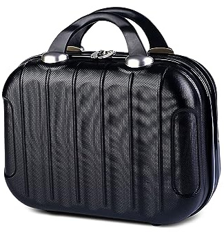 Balakaka Beauty Case da Viaggio 10L, 14 pollici Beauty Case Rigido Donna con Manico, Impermeabile ABS Trucchi Borsa per Cosmetici Può Essere Appeso ai Bagagli, Nero