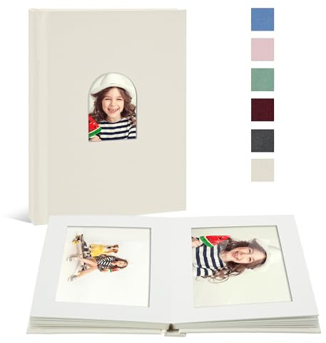 Vienrose Premium Small Photo Album 4x6 for 20 Pictures, Linen Cover Photo Book with Writing Space, Ideal for Wedding Albums, Baby Books, and Travel Journals