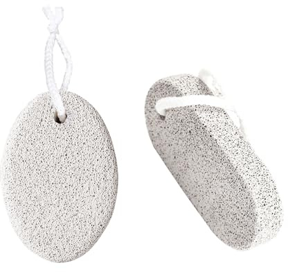 JCUGSBS Ensemble de pierres ponce - Pierres ponces de lave naturelle- Épurateur de pierre de lave et lime pour les pieds - Gommages exfoliants - Pierre blanche (lot de 2)