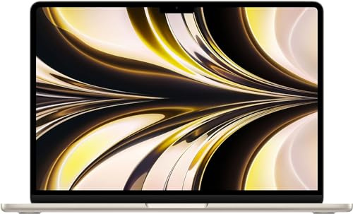 2022 Apple MacBook Air con Chip Apple M2 (13-pulgadas, 16GB RAM, 256GB de Almacenamiento SSD) (QWERTY English) Blanco estrella (Reacondicionado)