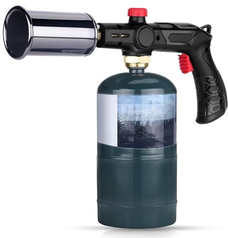 SYJKOO Chalumeau, Chalumeau de Cuisine Professionnel au Butane, Chalumeau de Cuisine à Flamme réglable, for crème brûlée, Barbecue, pâtisserie, Camping