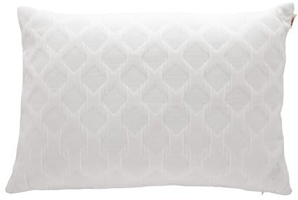 Henko - Funda Cojín 50x70 - Tejido Jacquard en Relieve Blanco - Cremallera Invisible - Sin Relleno - Fabricado en España (Kimma Blanco)