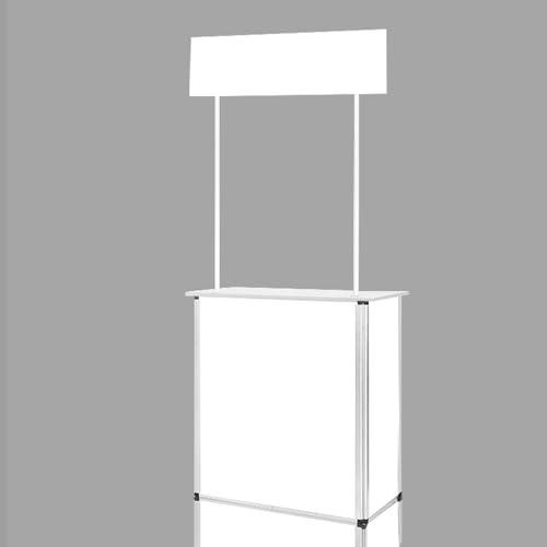 RIYUE_SHENGHENG Mobiler Tragbarer Verkaufstisch，supermarkt-verkostungstisch Stand Kiosk Messedisplay Bannerständer，empfangs-/Event-Schreibtisch Podesttisch，für Stand/Werbung/Ausstellung