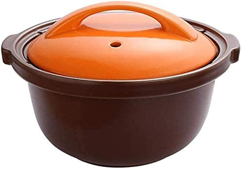 Marmite en Terre Cuite pour la Cuisson Cocotte en Terre Cuite - Résistante au feu Ouvert Marmite en céramique (Capacité 3l)
