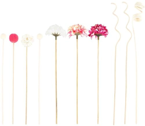 Uzztfa 10 Pcs Reed Diffuser Stick, Rattan Flower Reed Fragrance Diffuser Set, Fragrance Diffuser Replacement Rattan Sticks Home Decor