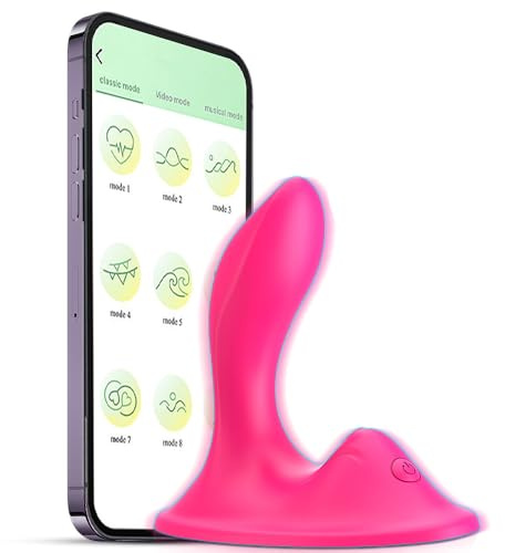 Tragbarer Dildo Vibrator mit APP Butterfly Vibrator mit 10 Vibrationsmodi Wasserdichter Klitoris & G-Punkt Stimulator aus Silikon Erotik Sexspielzeug für Frauen & Paare