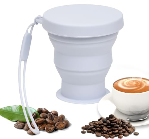 Tazas Plegables De Viaje Taza Reutilizable Ligera Antifugas Café Y Té