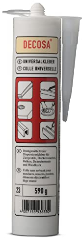 DECOSA Universalkleber, weiß, 12 Kartuschen à 590 g