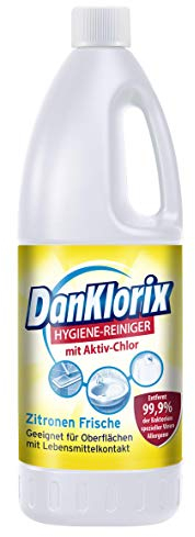Dan Klorix Hygiene Reiniger Zitronenfrische, 1,5L - hygienische Frische, Desinfektion & Bleiche