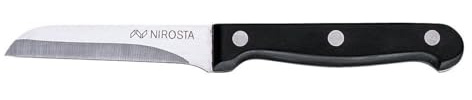 Nirosta Couteau à Légumes Mega Lame Inox 18 cm | Découpe nette sans effort, Format 18 cm maniable, Lame inox, Manche plastique, Pour légumes et fruits