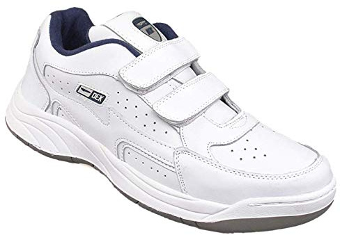 Dek Mens Orleans Wide Trainers Touch, White, 8 UK