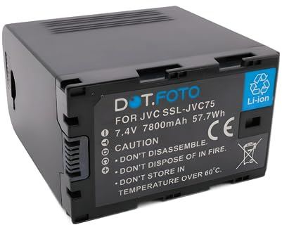 Dot.Foto SSL-JVC75 Premium 7.4v / 7800mAh Batería Recargable para JVC GY-HMQ10, GY-HM200, GY-HM600, GY-HM650, GY-LS300CHE, JY-HM360
