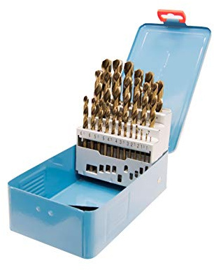 Presto 09501M25 Cobalt High Speed Steel Jobber Drill Set, 1mm-13mm Diameter, 1.0mm Increments, 25 Piece