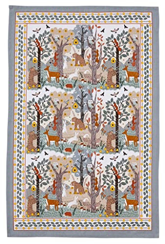 Ulster Weavers Wildwood Tea Towel, 100% Cotton - With Cute Animal Woodland Design - Kitchen and Cooking Gifts for Bakers & Chefs - Homeware & Kitchenware Range