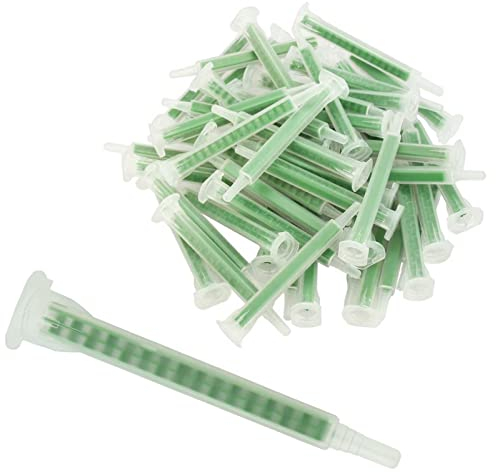 Tree2018 Epoxy Mixing Nozzle Tip, 50 PCS Resin Static Mixer for Glue Adhesive Gun Applicator, 83mm Mixing Nozzle Syringe for 50ml 37ml Composite Mortar